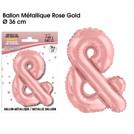 BALLON METALLIQUE ROSE GOLD ET