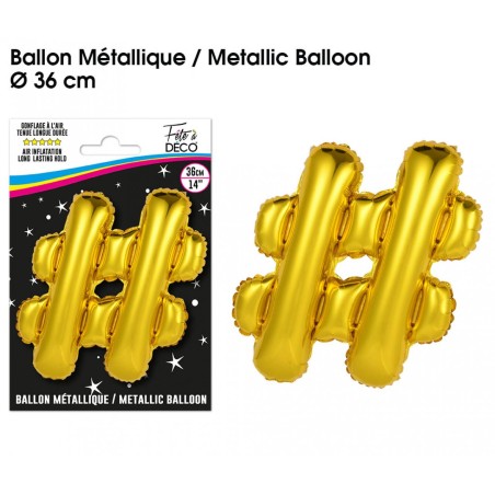 BALLON METALLIQUE OR HTAG