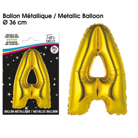 BALLON METALLIQUE OR LETTRE A