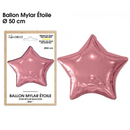 BALLON METALLIQUE ETOILE ROSE GOLD