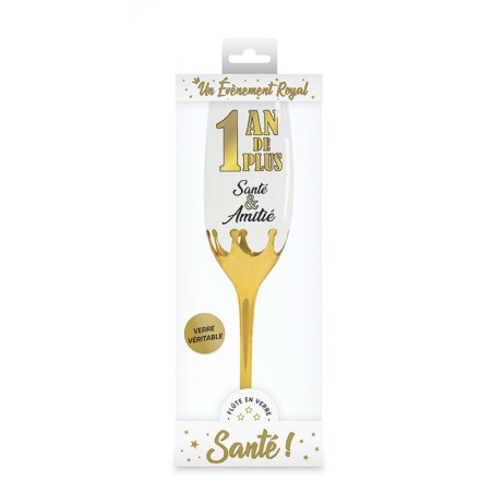 FLUTE A CHAMPAGNE MIXTE 1 AN DE PLUS