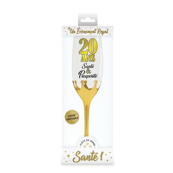 FLUTE A CHAMPAGNE MIXTE 20 ANS