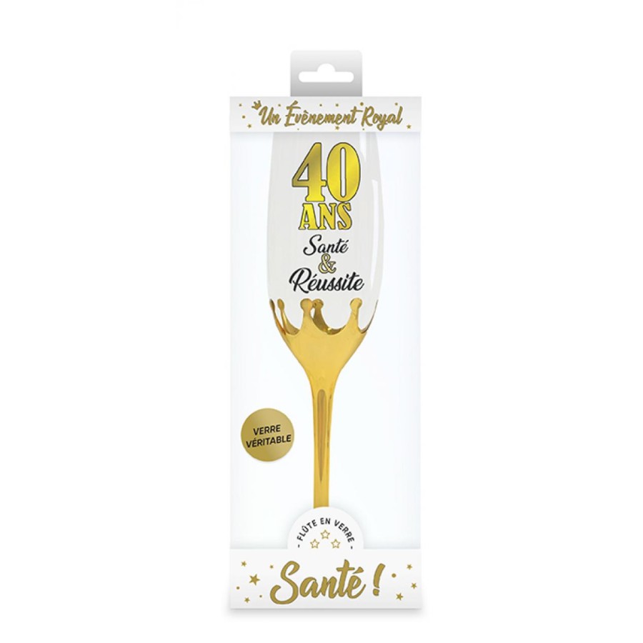 FLUTE A CHAMPAGNE MIXTE 30 ANS