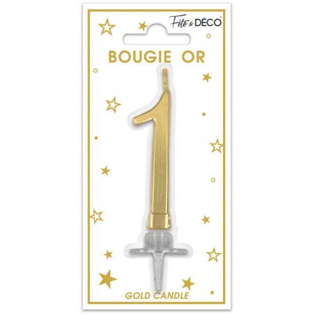 BOUGIE METALLIQUE OR 1