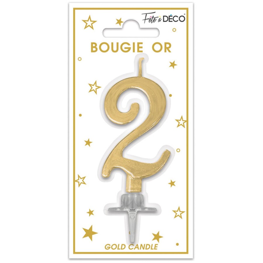 BOUGIE METALLIQUE OR 2