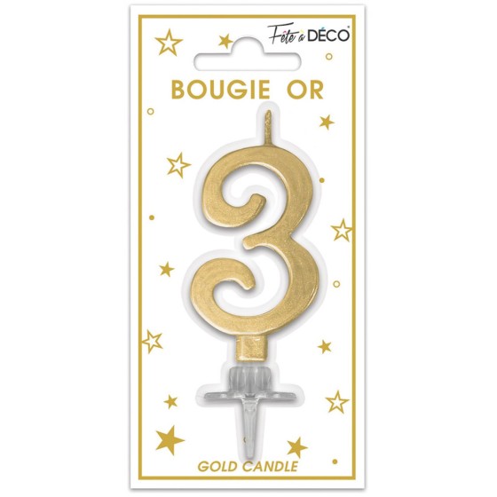 BOUGIE METALLIQUE OR 3