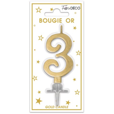 BOUGIE METALLIQUE OR 3