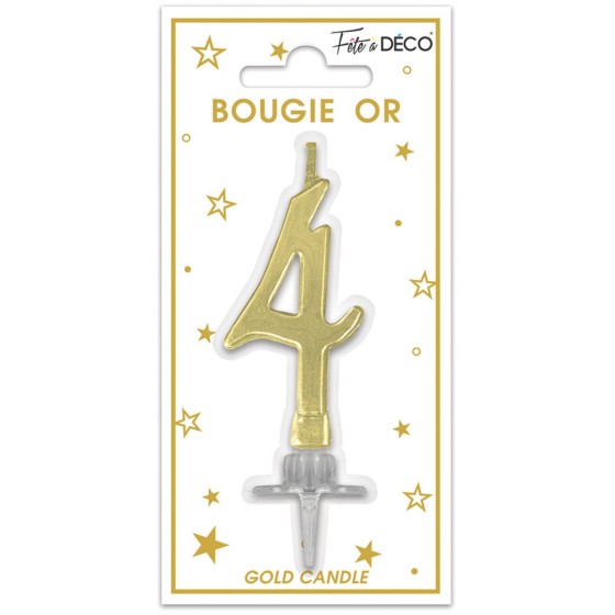 BOUGIE METALLIQUE OR 4