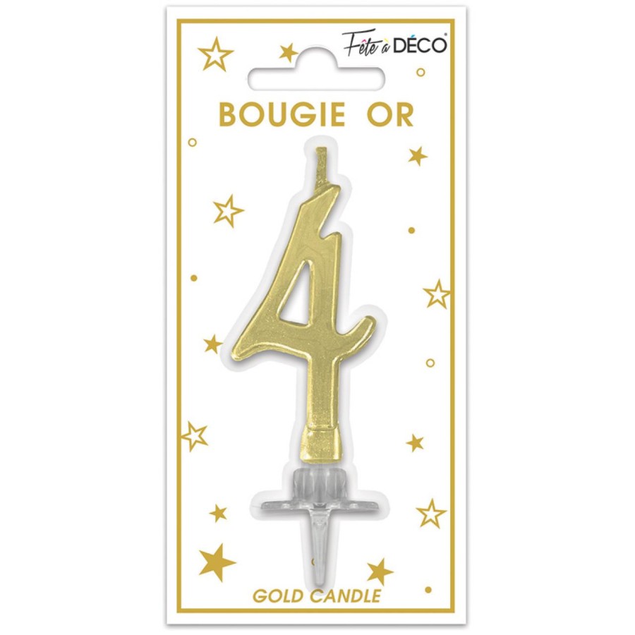 BOUGIE METALLIQUE OR 4