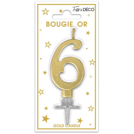 BOUGIE METALLIQUE OR 6