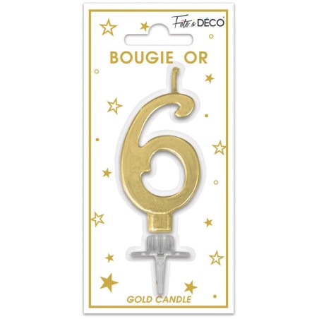 BOUGIE METALLIQUE OR 6