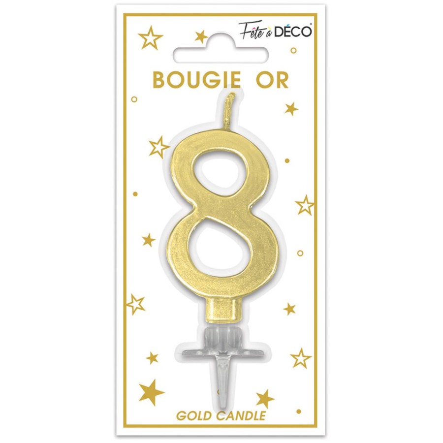 BOUGIE METALLIQUE OR 8