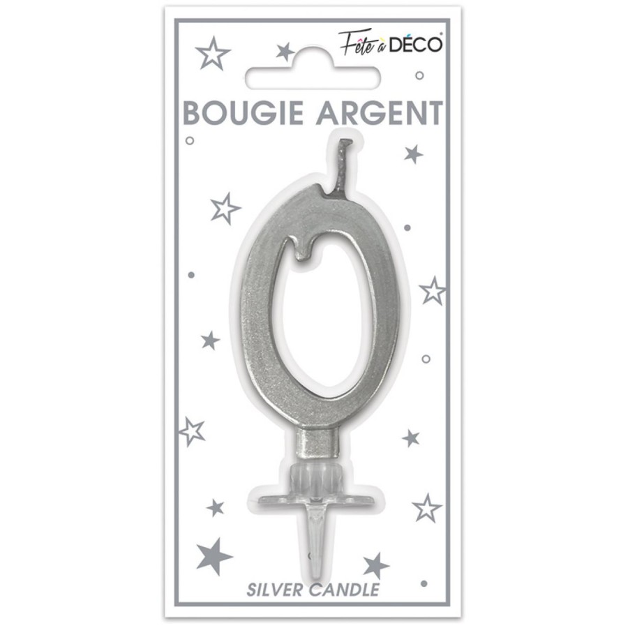 BOUGIE METALLIQUE ARGENT 0