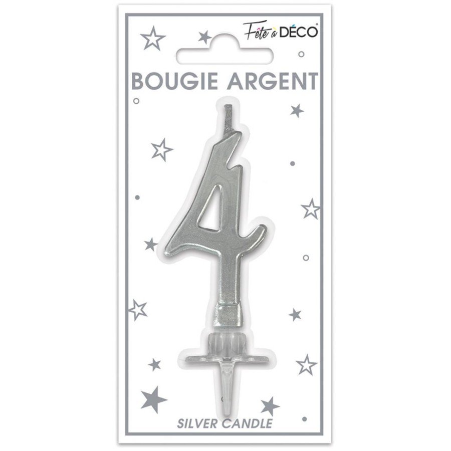 BOUGIE METALLIQUE ARGENT 4