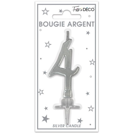 BOUGIE METALLIQUE ARGENT 4