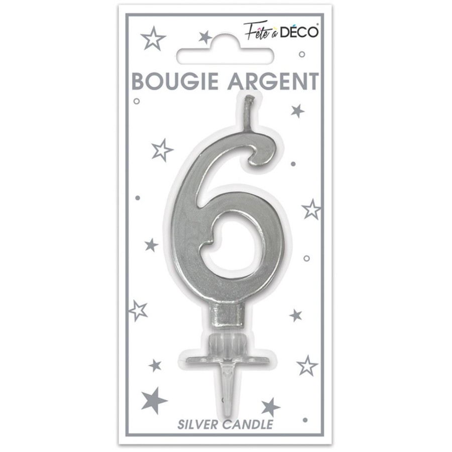 BOUGIE METALLIQUE ARGENT 6