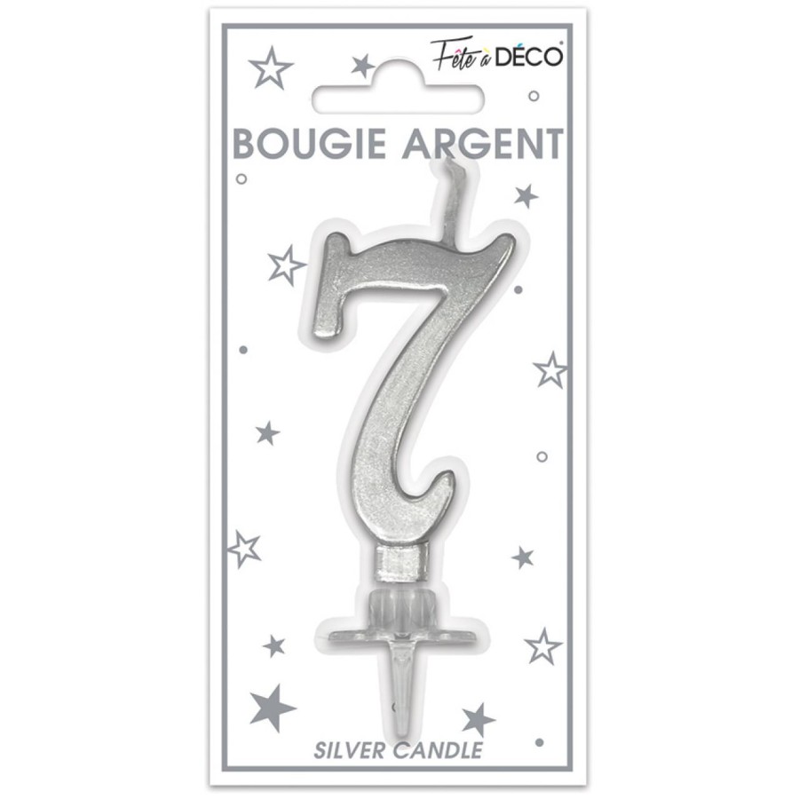 BOUGIE METALLIQUE ARGENT 7