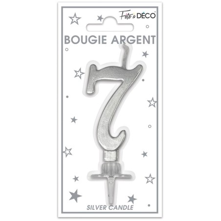 BOUGIE METALLIQUE ARGENT 7