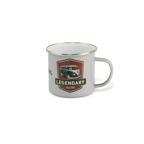 VW BUS ENAMEL MUG GREY