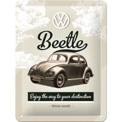Tin Sign 15 x 20 cm VW Beetle