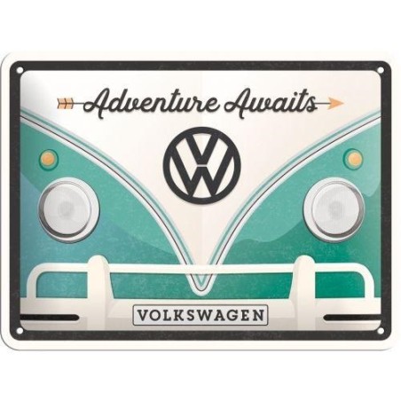 Tin Sign 15 x 20 cm VW Bulli Adventure