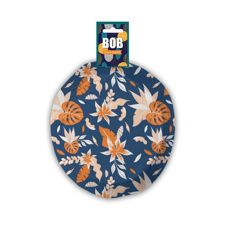 BOB BLEU MOTIF FLORAL