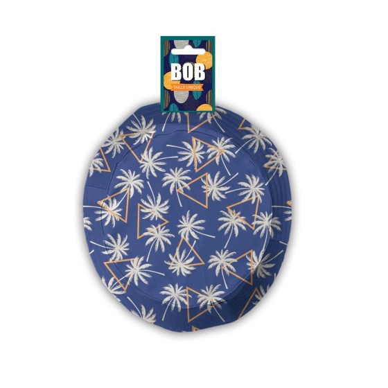 BOB BLEU MOTIF PALMIERS