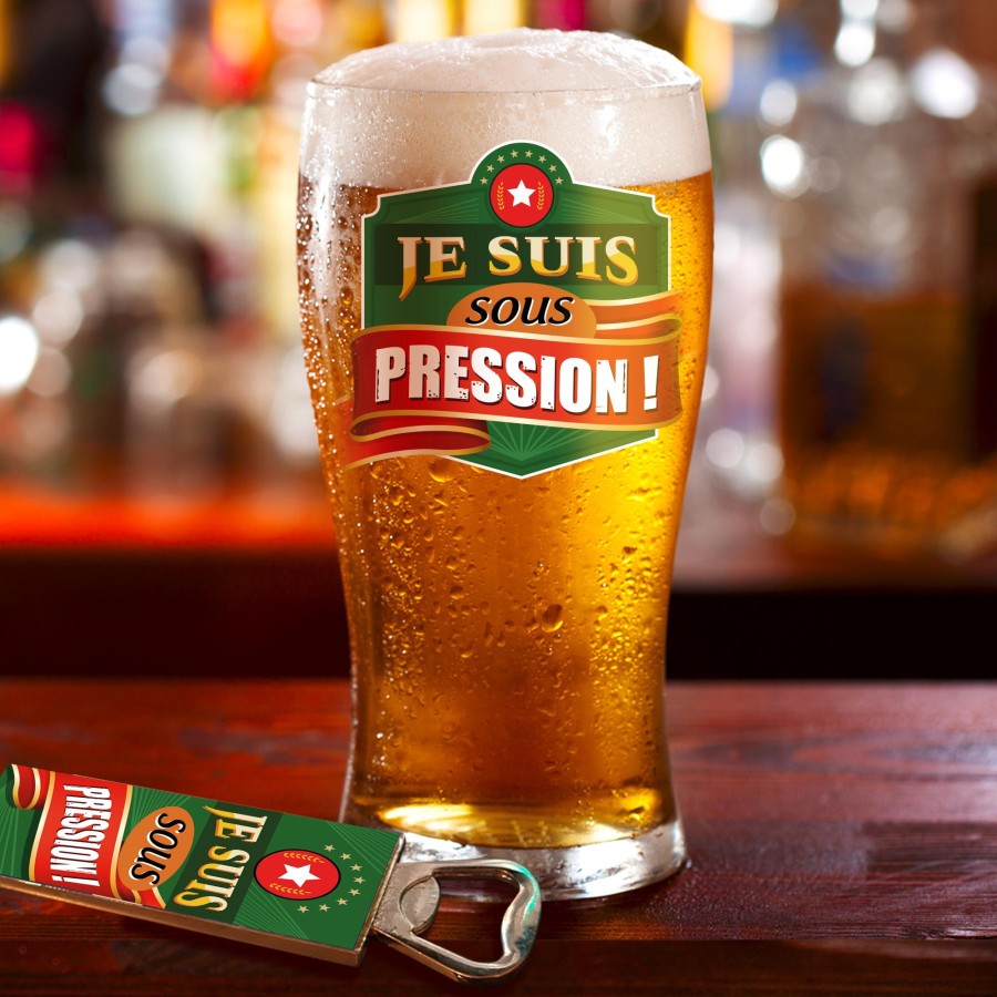 COFFRET VERRE BIERE "SOUS PRESSION"