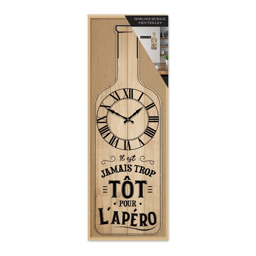 HORLOGE BOUTEILLE "TOT POUR L APERO"