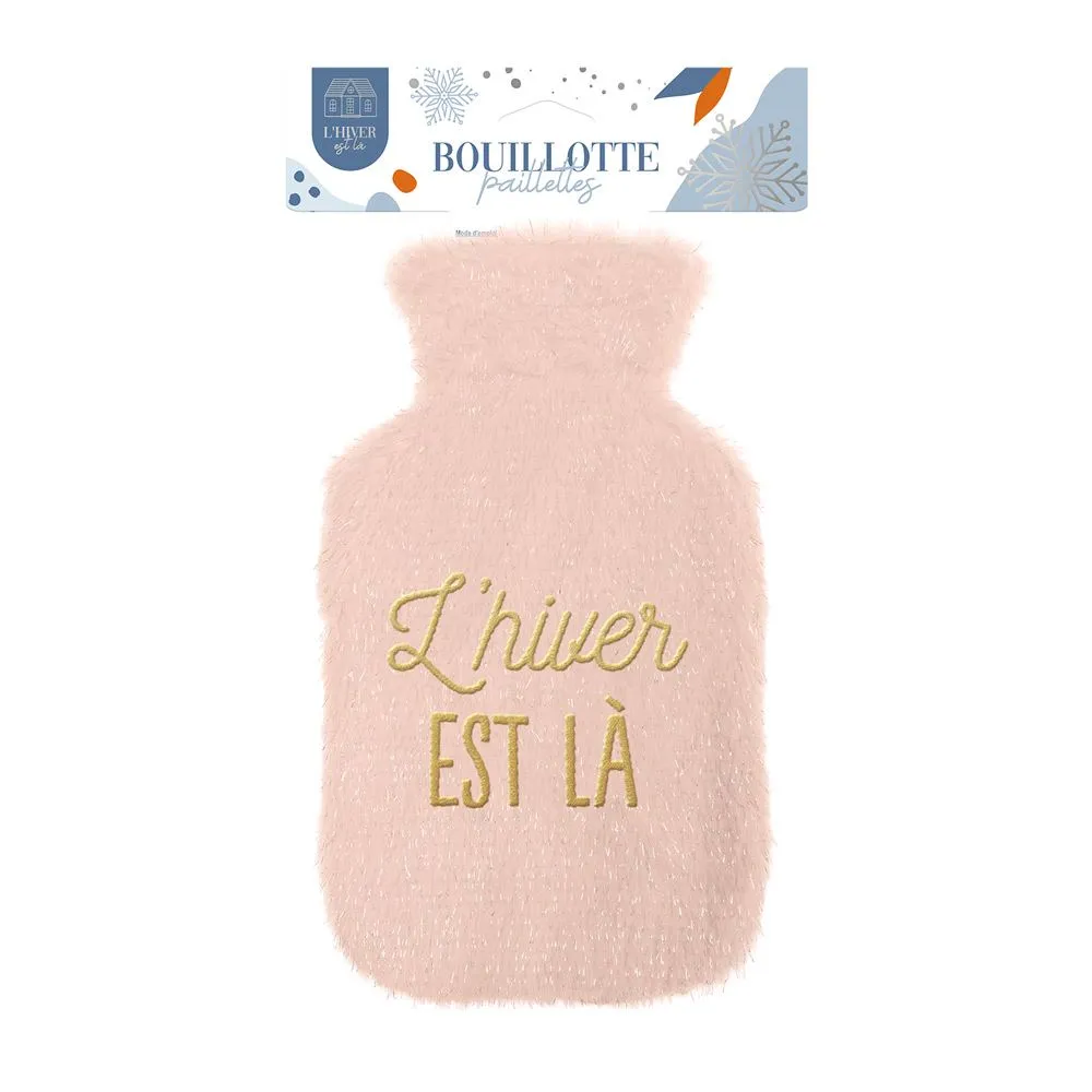 [STC-CD10169V02] Bouillotte Paillettes L Hiver Est La