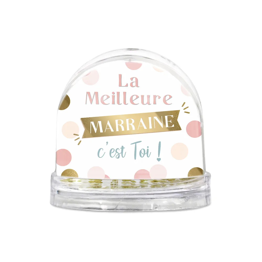 [STC-CD7575_06] Boule A Neige "Meilleure Marraine"