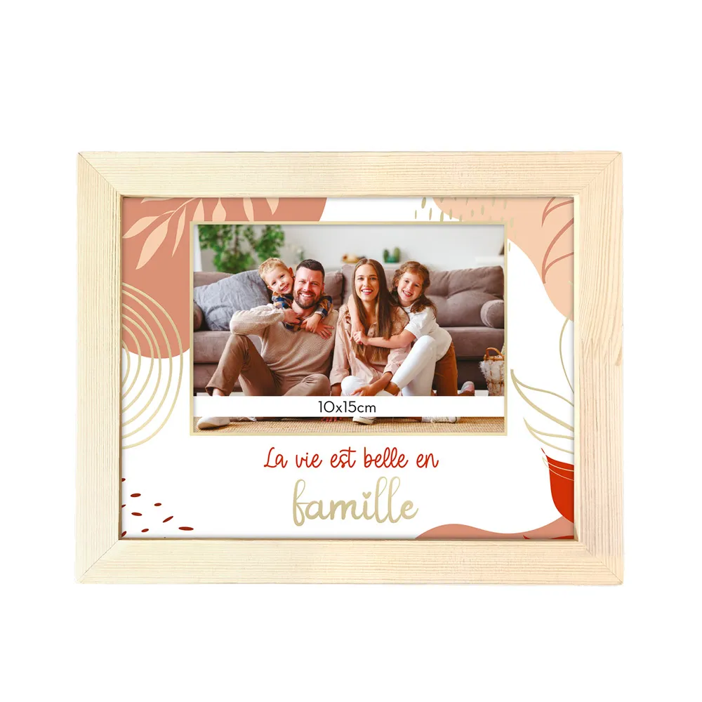 [STC-CD8626V04] Cadre Photo "La Vie Est Belle En Famille"