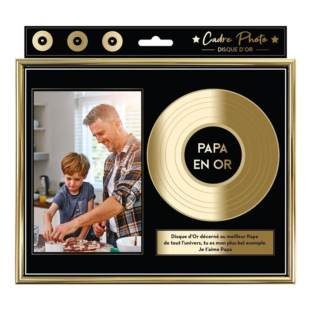 [STC-CD8838V01] Cadre Photo Disque D Or Papa