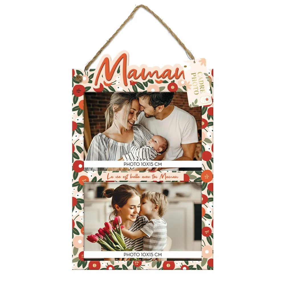 Plaque Cadre Photo Maman