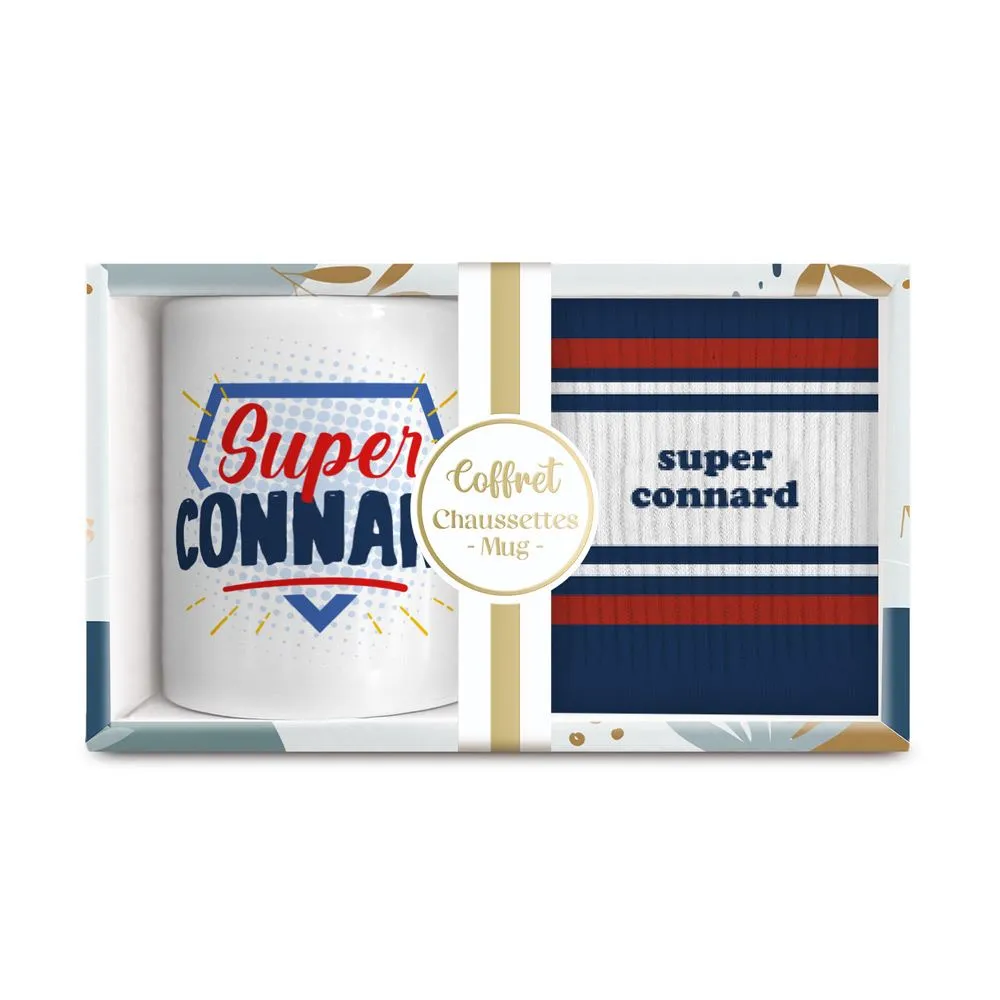 [STC-CD10364V09] Coffret Mug Chaussettes Super Connard