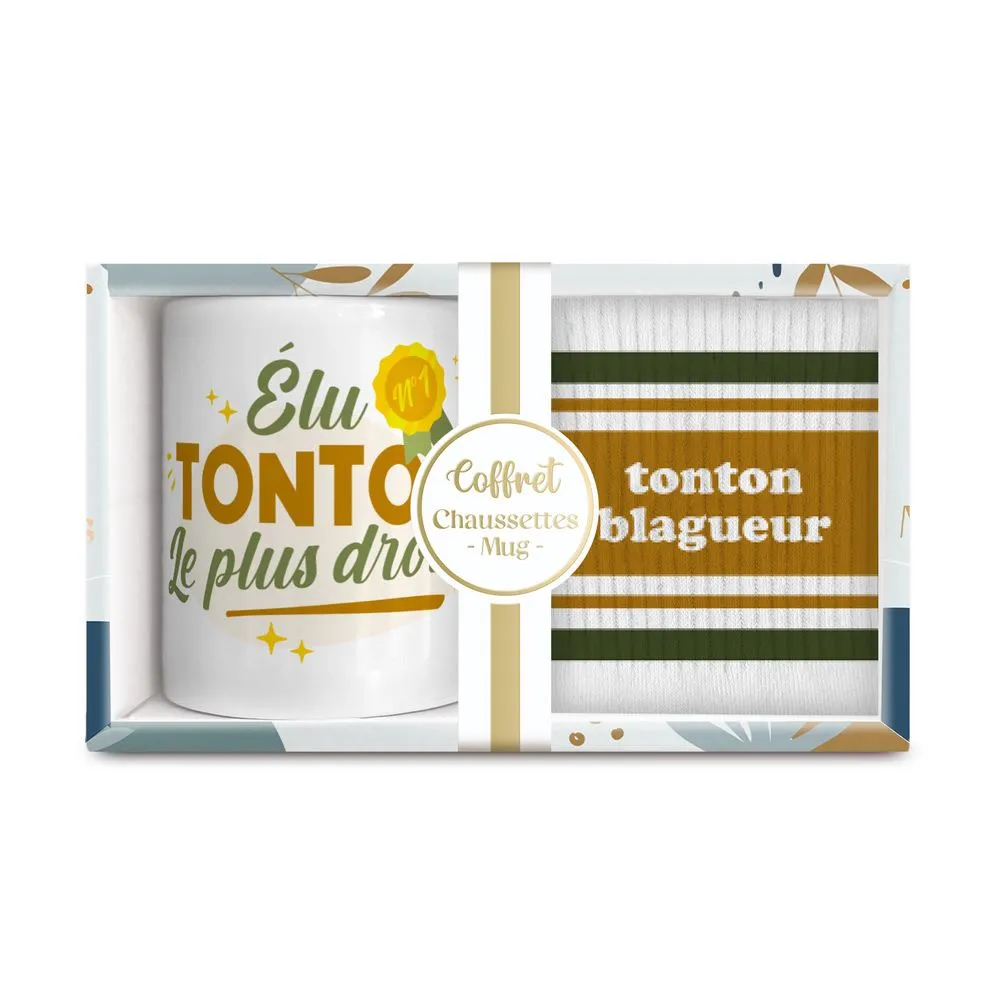 [STC-CD10364V10] Coffret Mug Chaussettes Tonton Blagueur
