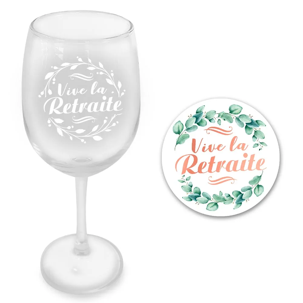 Coffret Verre Vin Femme Retraite