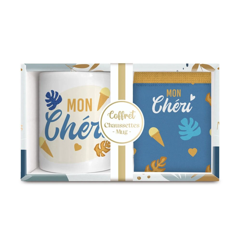[STC-CD9197V03] Coffret Mug/Chaussettes Mon Cheri
