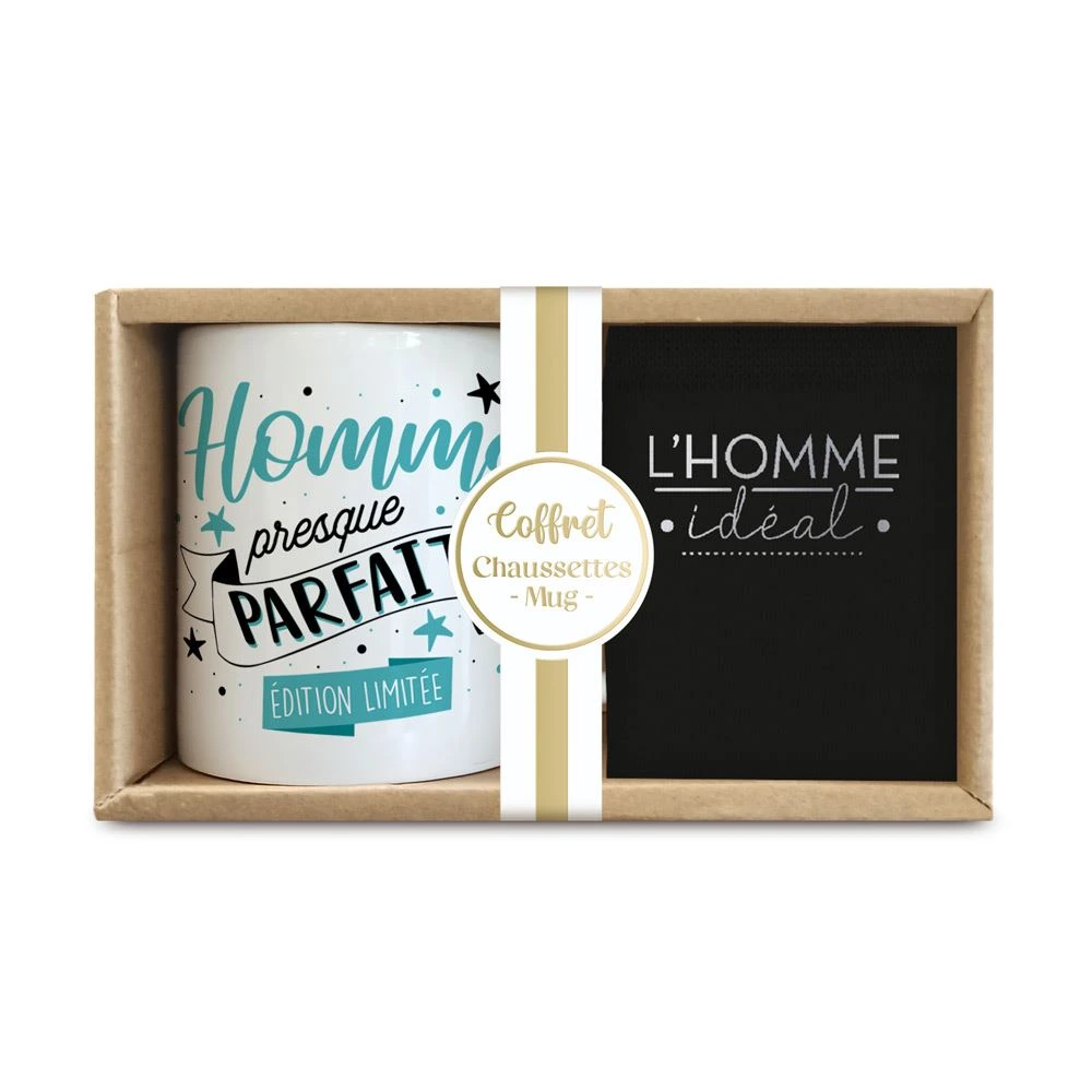 [STC-CD9353] Coffret Mug/Chaussettes Homme Parfait