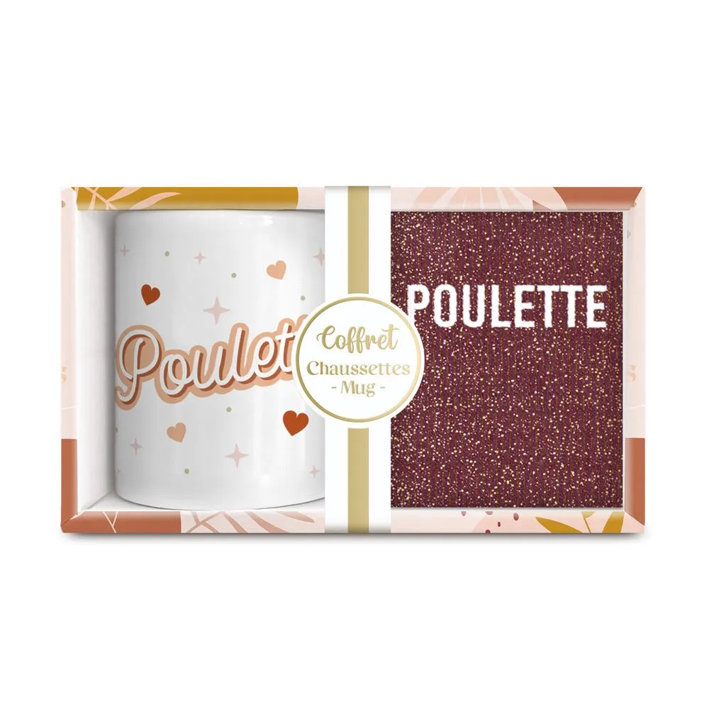 Coffret Mug Paillettes Poulette
