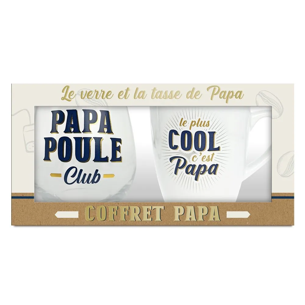 Coffret Verre & Tasse Papa