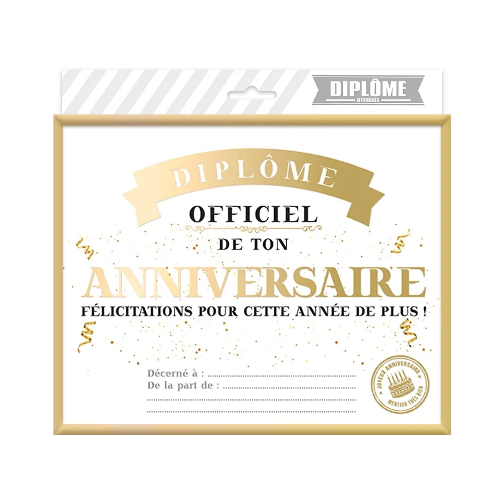 Cadre Diplome Anniversaire