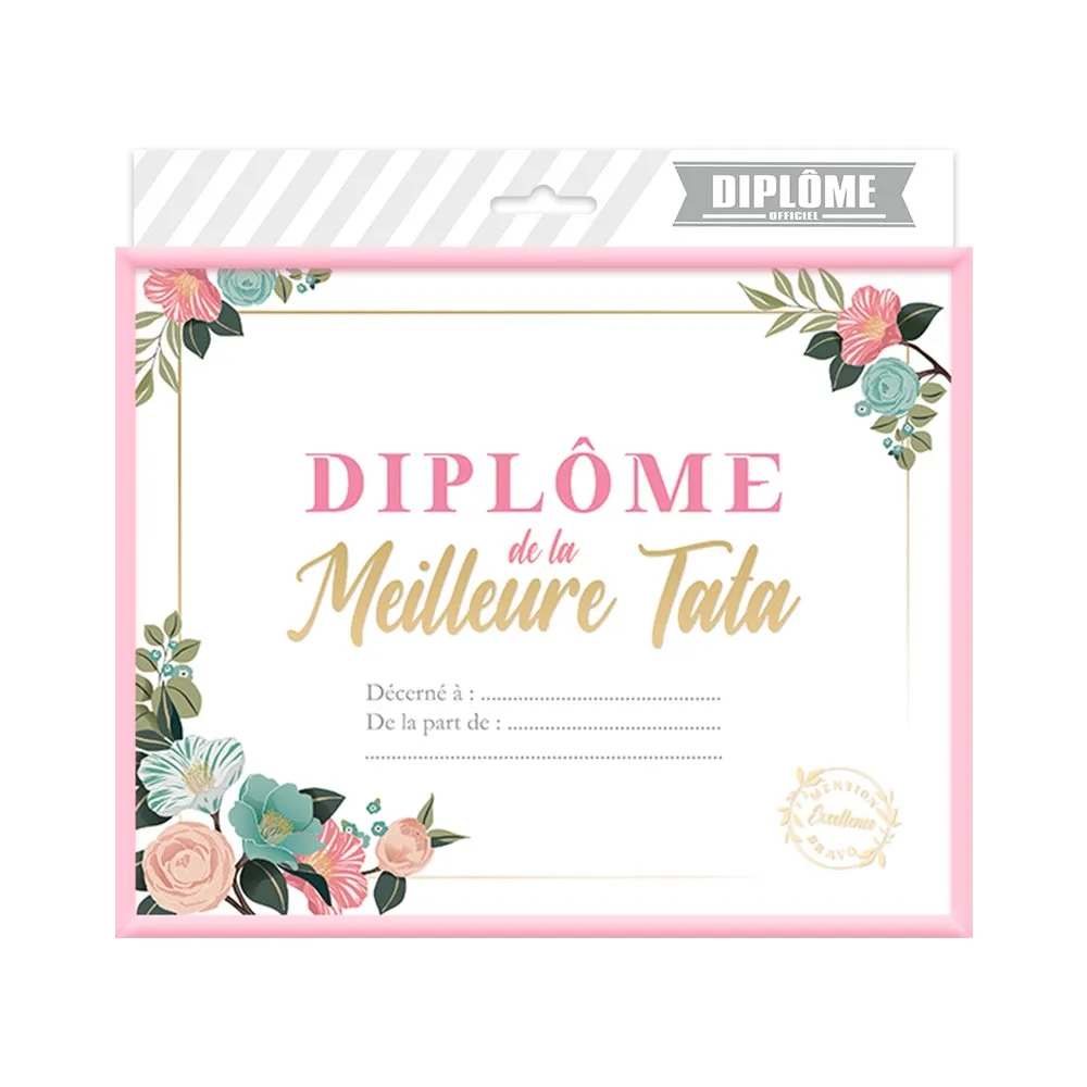 [STC-CD6476_16] Cadre Diplome Meilleure Tata