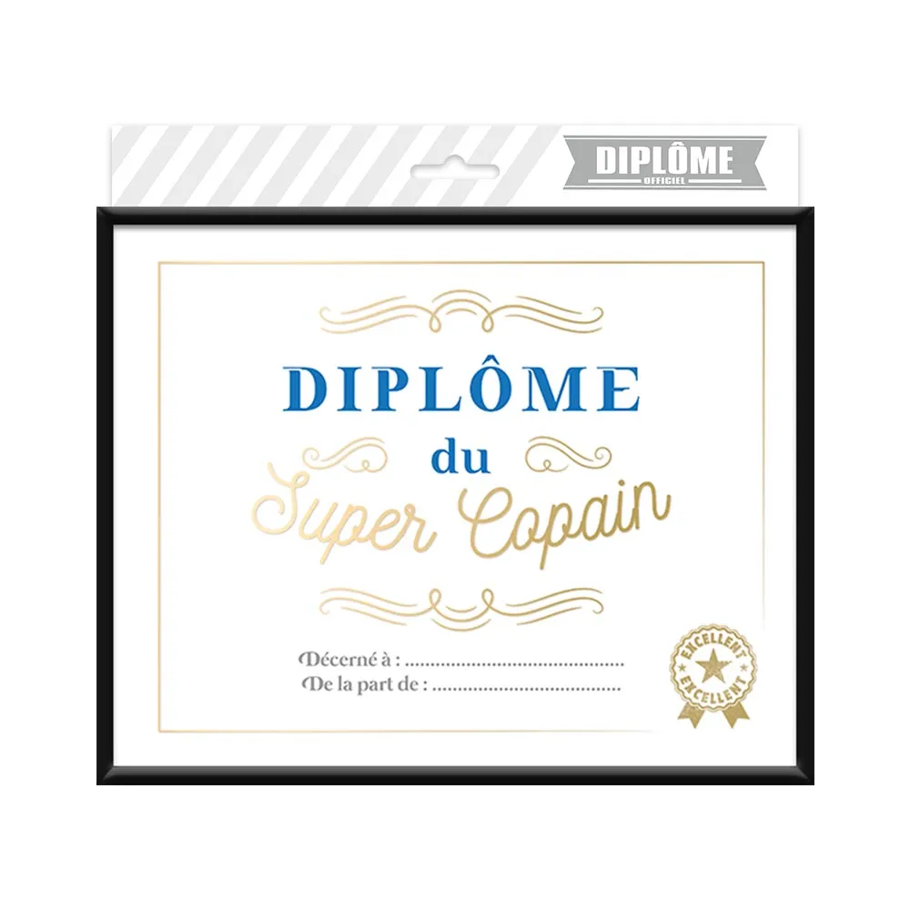[STC-CD6476_17] Cadre Diplome Super Copain