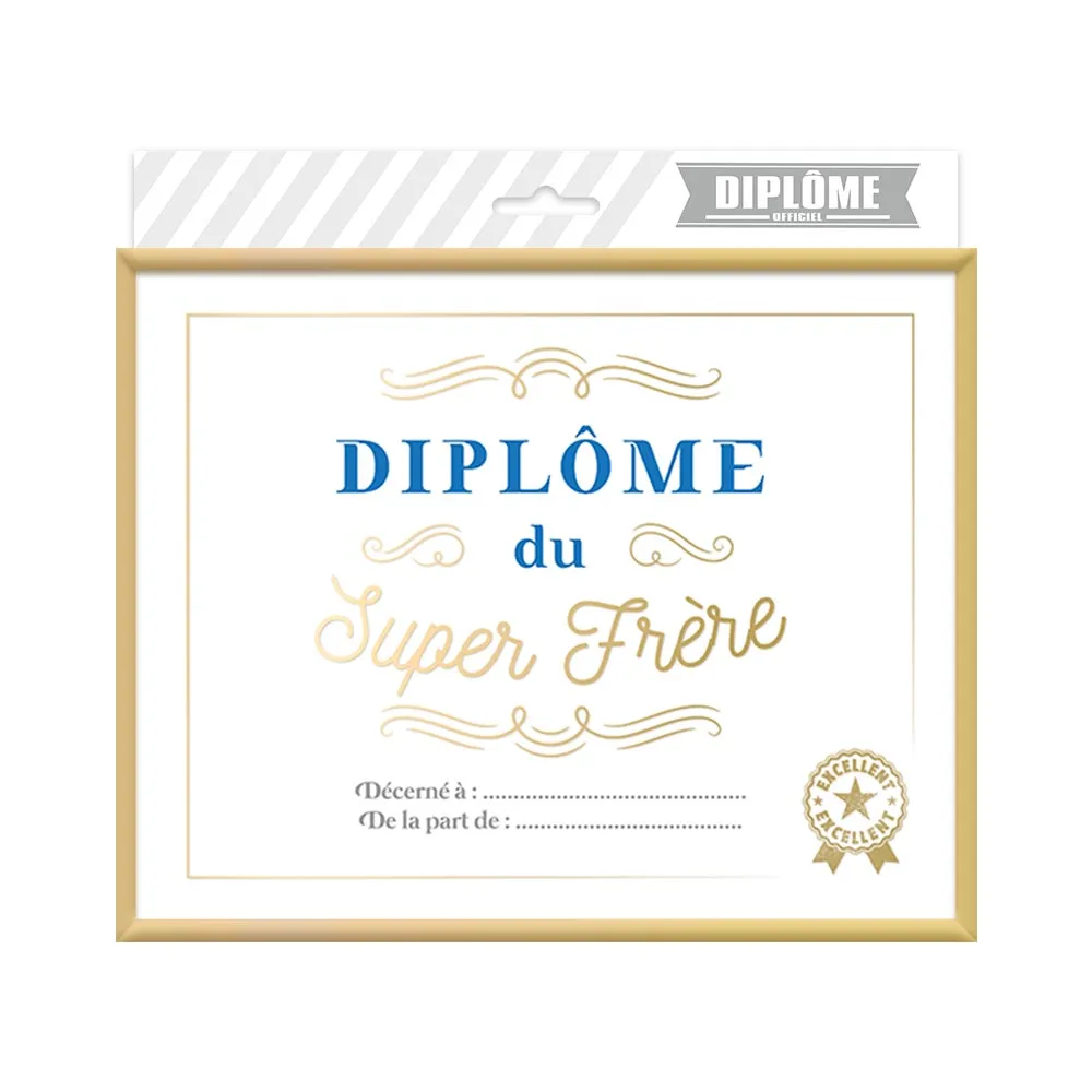 [STC-CD6476_19] Cadre Diplome Super Frere