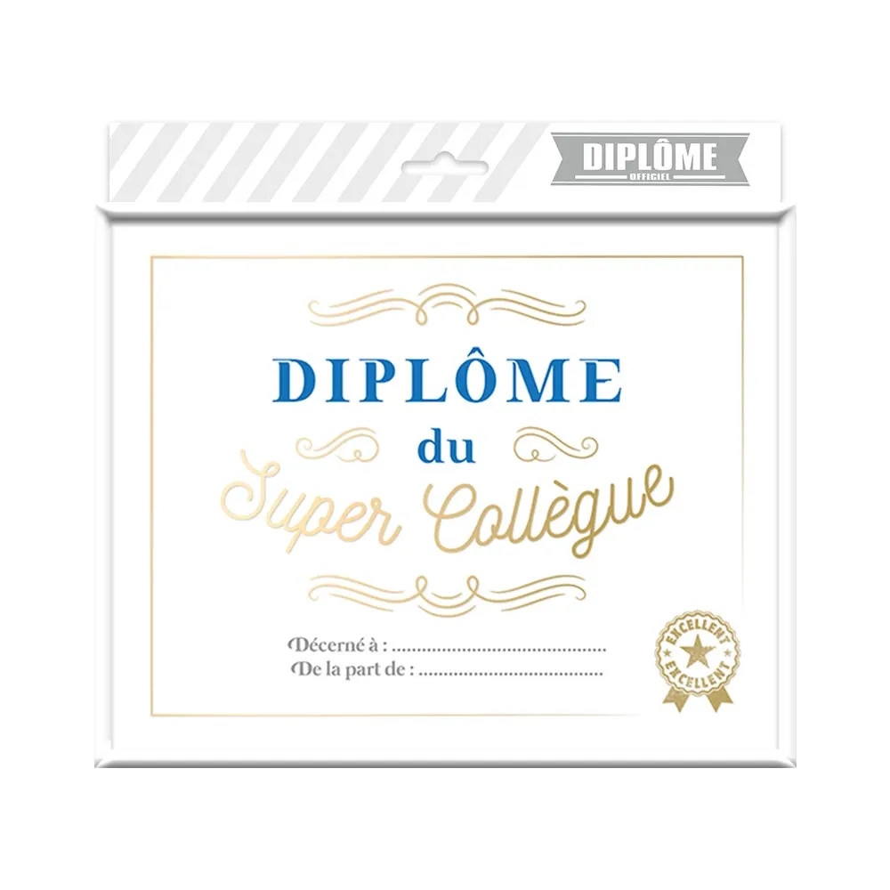 Cadre Diplome Super Collegue