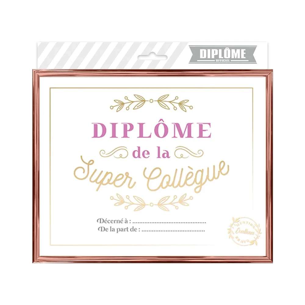 [STC-CD6476_22] Cadre Diplome La Super Collegue