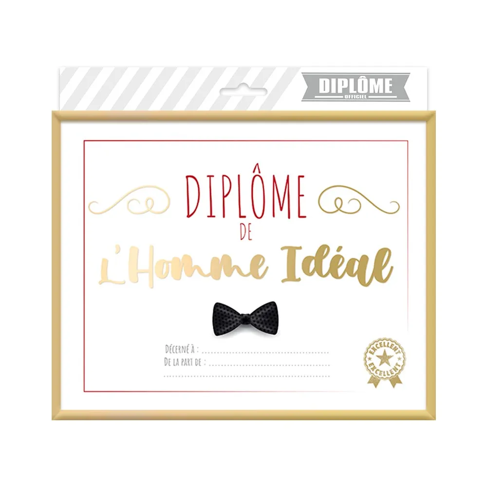 [STC-CD6476_27] Cadre Diplome Homme Ideal