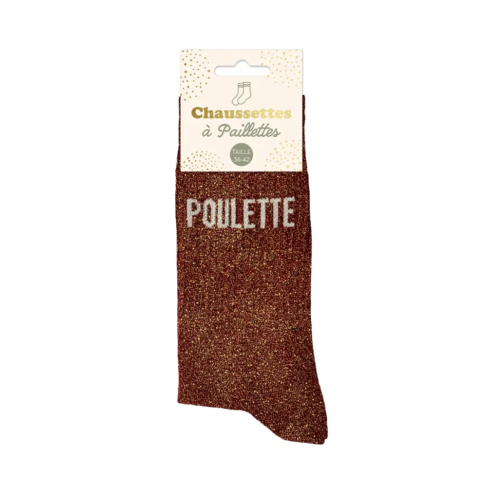 [STC-CD8425V02] Chaussettes Paillettes "Poulette"