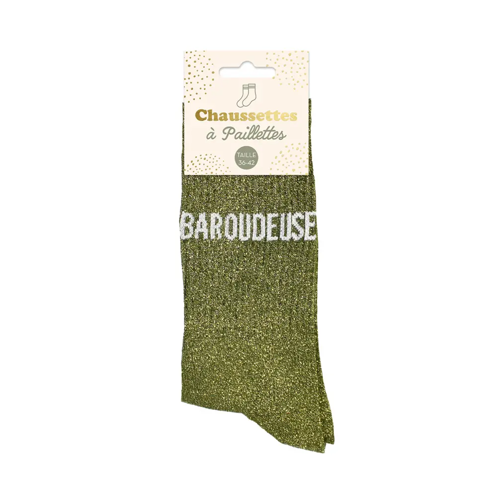 Chaussettes Paillettes « Baroudeuse»